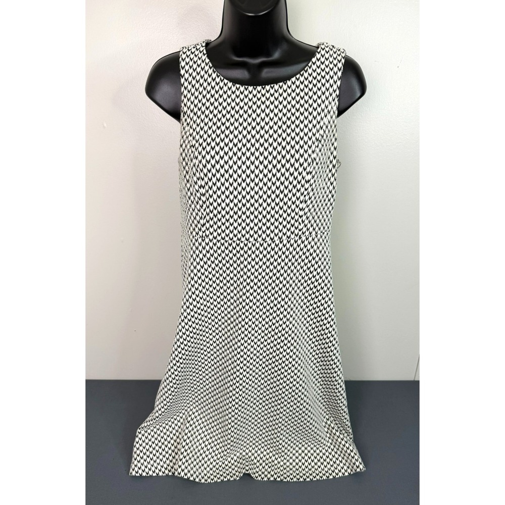Ann Taylor Loft Women's Chevron Pattern A-Line Sleeveless Mini Dress Sz 4 Preppy